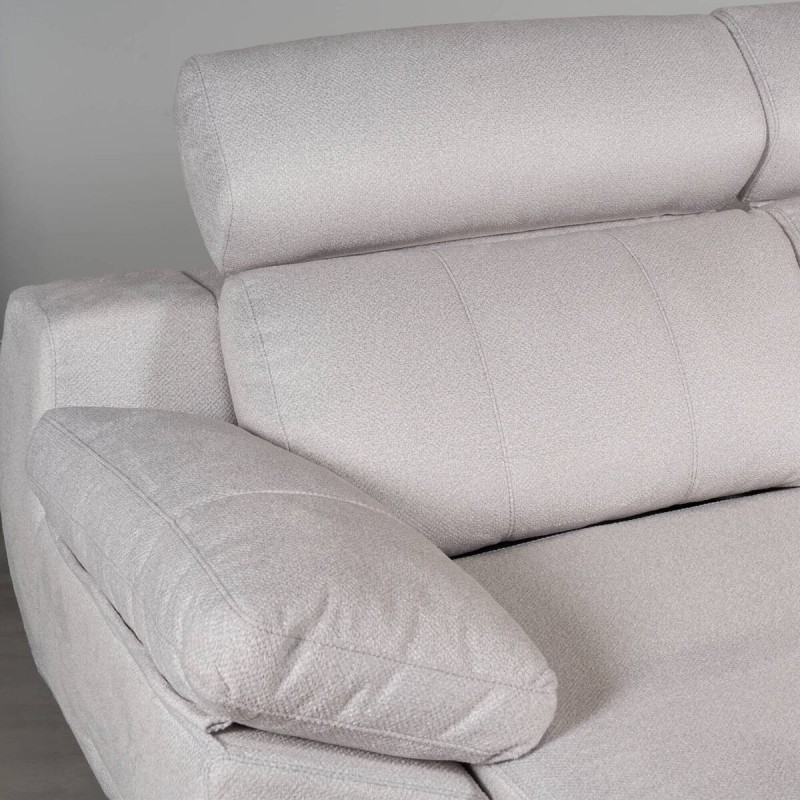 Tajo sofa 295 cm with sliding right chaise longue and reclining headrests