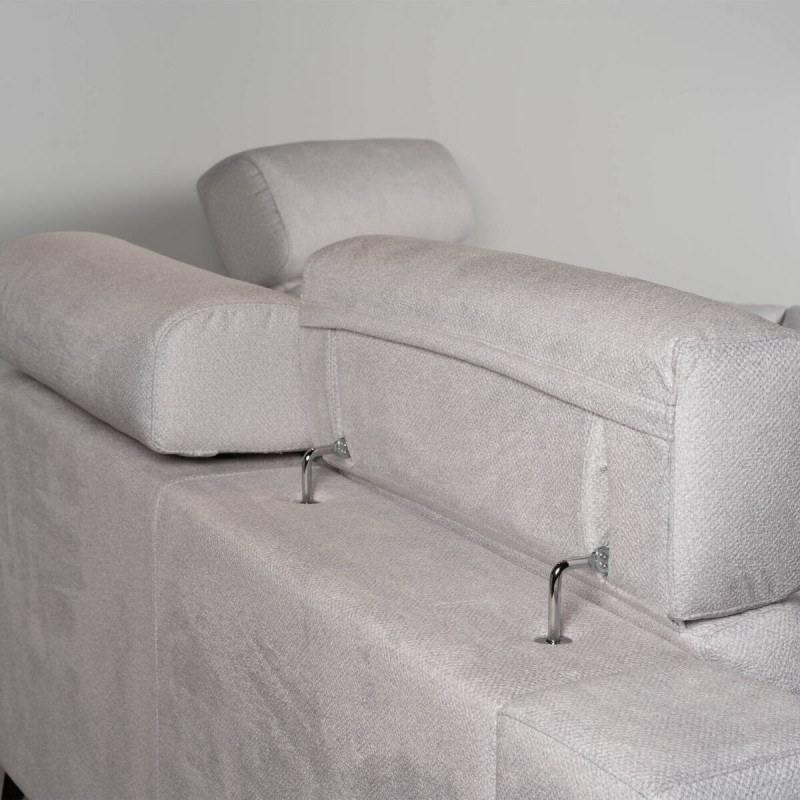 Tajo sofa 295 cm with sliding right chaise longue and reclining headrests