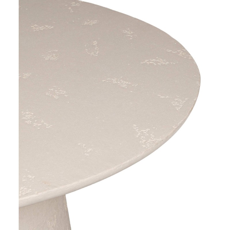 White microcement limestone coffee table 80x52cm
