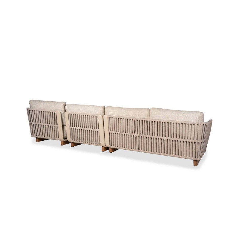Sofá marrakech chaiselongue izquierdo exterior de aluminio y cuerda 320x87x82cm
