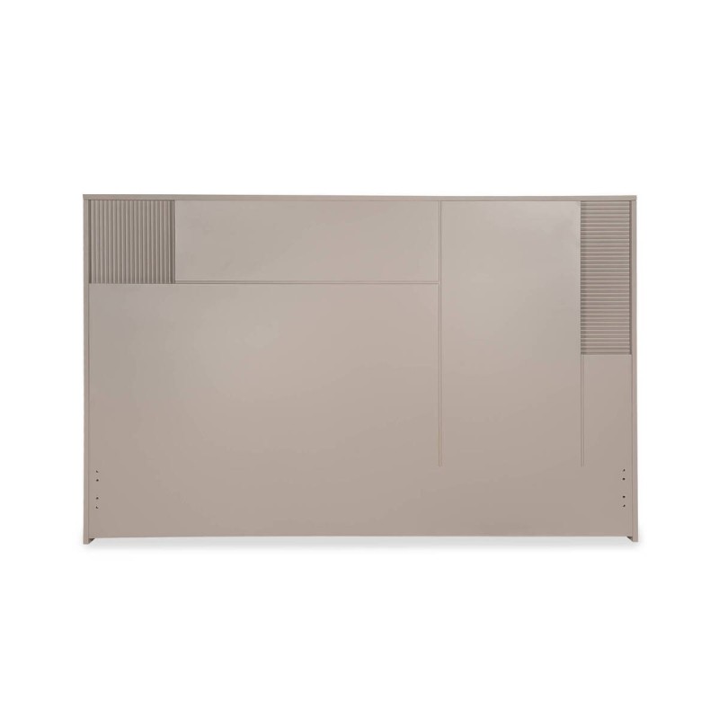 Oslo headboard, matte grey lacquered, with LED lights, 195x11x130cm