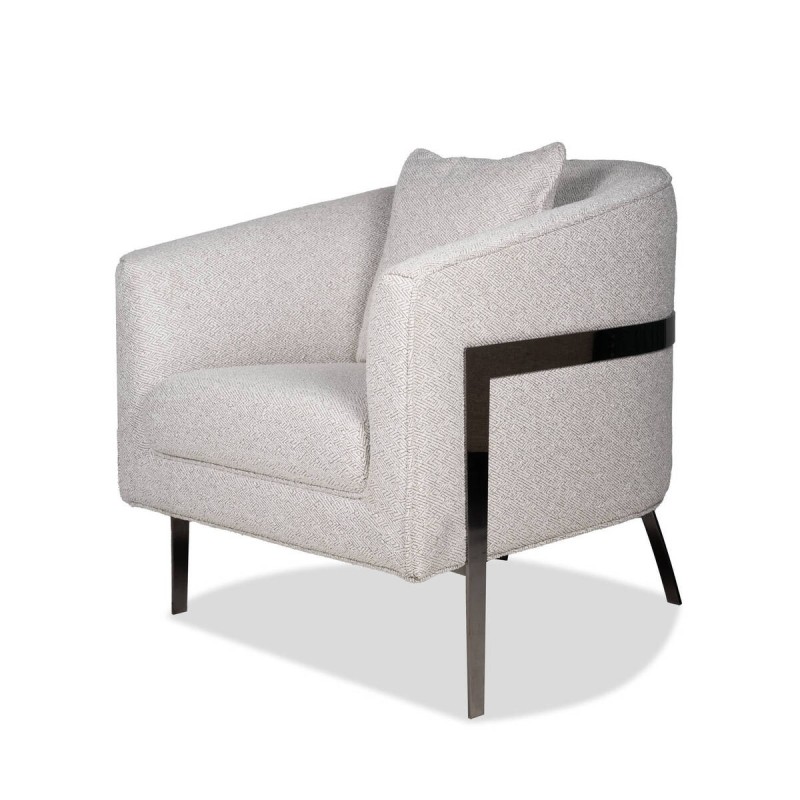 Atlanta armchair with triangle pattern and metal frame 80x82x79cm
