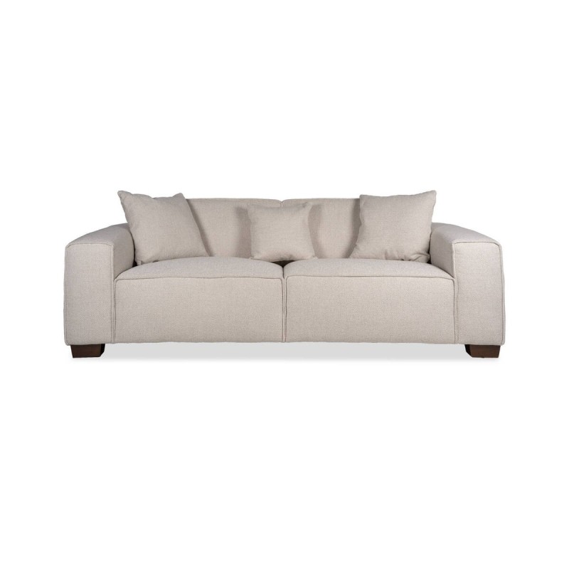 Sofá urbano 3 plazas tapizado beige 225x104x75 cm