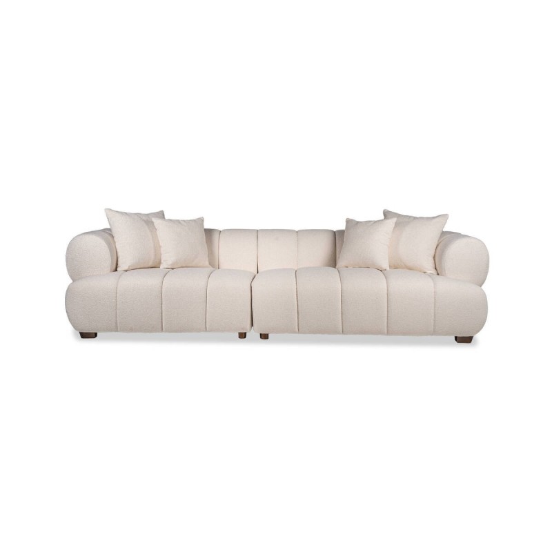 White wave sofa, 4 seats, 283x96x67cm