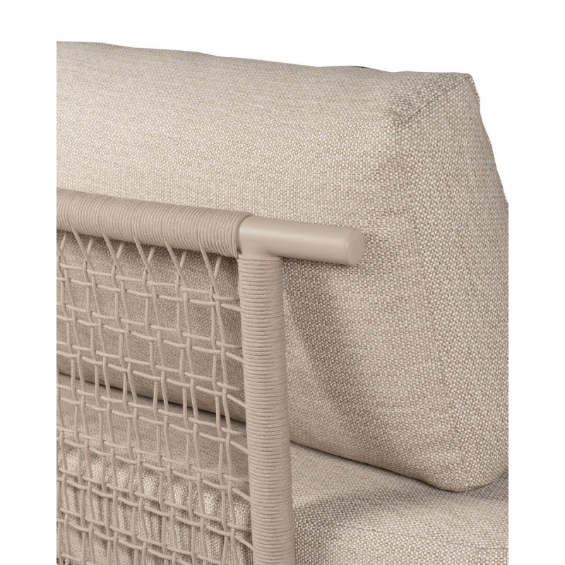 Set modular de exterior Arban de aluminio beige con mesa auxiliar