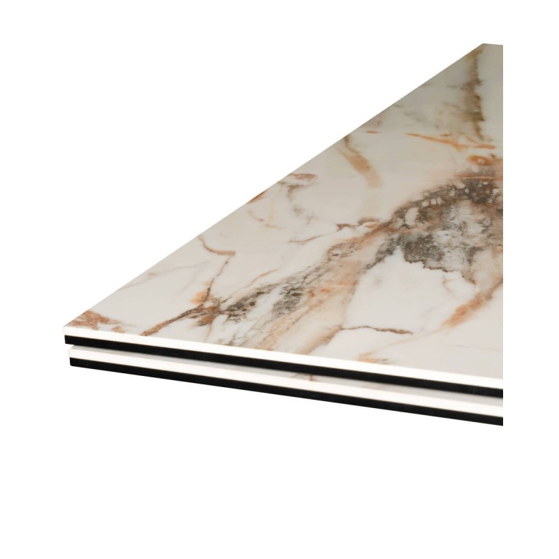 Mesa de comedor extensible mulinxi con tapa de cerámica 270/180x90x76cm