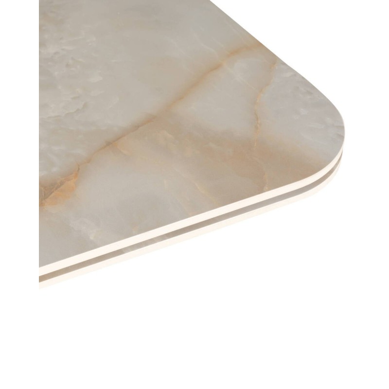 Mesa de comedor extensible velveta de cerámica y patas de metal 260/180x90x76cm