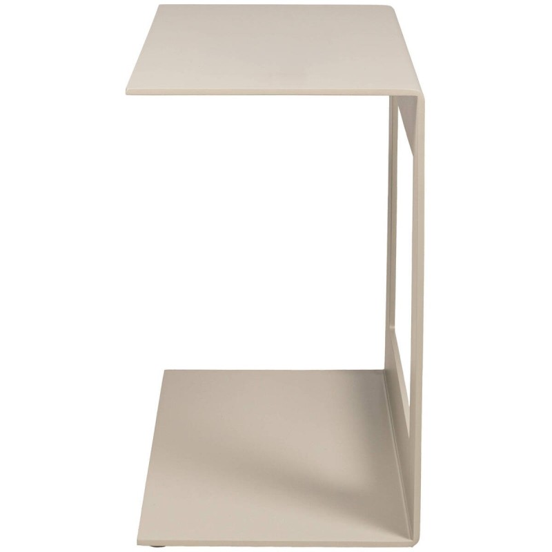 Mesa auxiliar de aluminio lazo con estructura en lámina metálica en gris seda 50x25x41cm