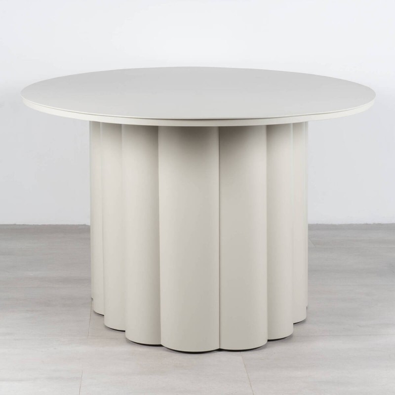 Mesa de Comedor Exterior Paxos Aluminio Gris Seda Ovalada 200 cm