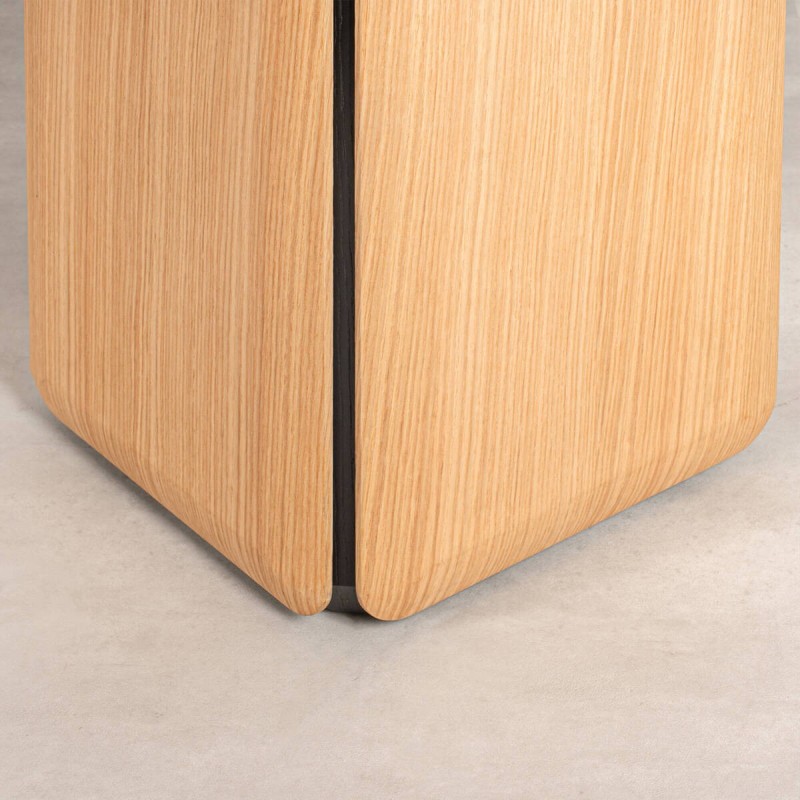 Teresa dining table with two legs and black details, 200cm