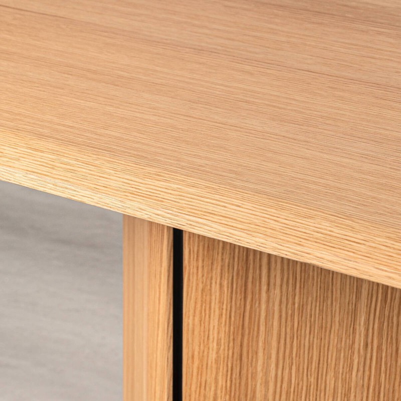 Teresa dining table with two legs and black details, 200cm