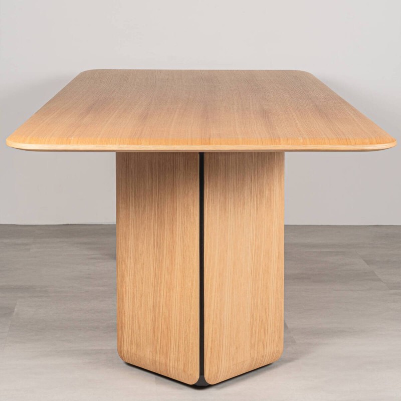 Teresa dining table with two legs and black details, 200cm