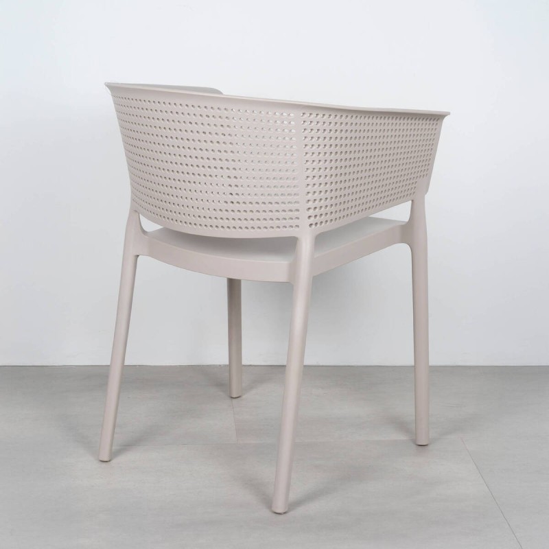 Silla Bora de exterior de polipropileno gris claro