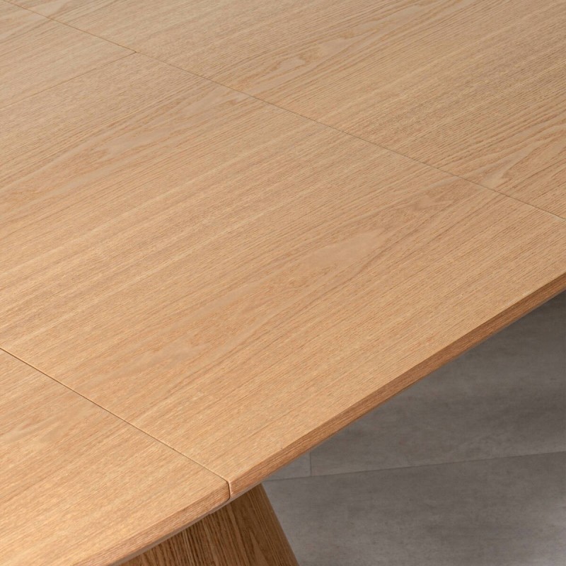 Mesa de Comedor Redonda Extensible Lena Fresno 120-160cm