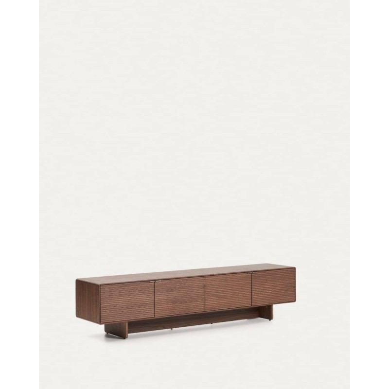 Mueble TV Norlen 4 puertas de chapa de nogal FSC Mix Credit 200 x 46 cm