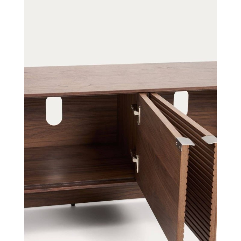 Mueble TV Norlen 4 puertas de chapa de nogal FSC Mix Credit 200 x 46 cm