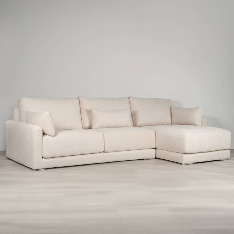 Sofá Gala beige con Chaise Longue 290cm