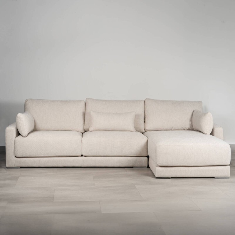 Gala beige sofa with chaise longue 290cm