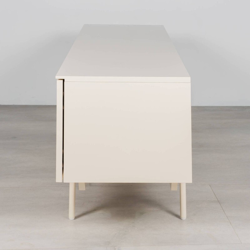 Mueble TV Stedio crudo beige con patas de metal 180 cm