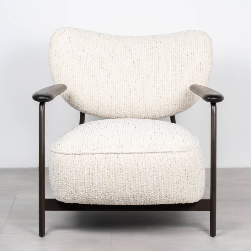 Sillón Otranto Tapizado en Bouclé Blanco