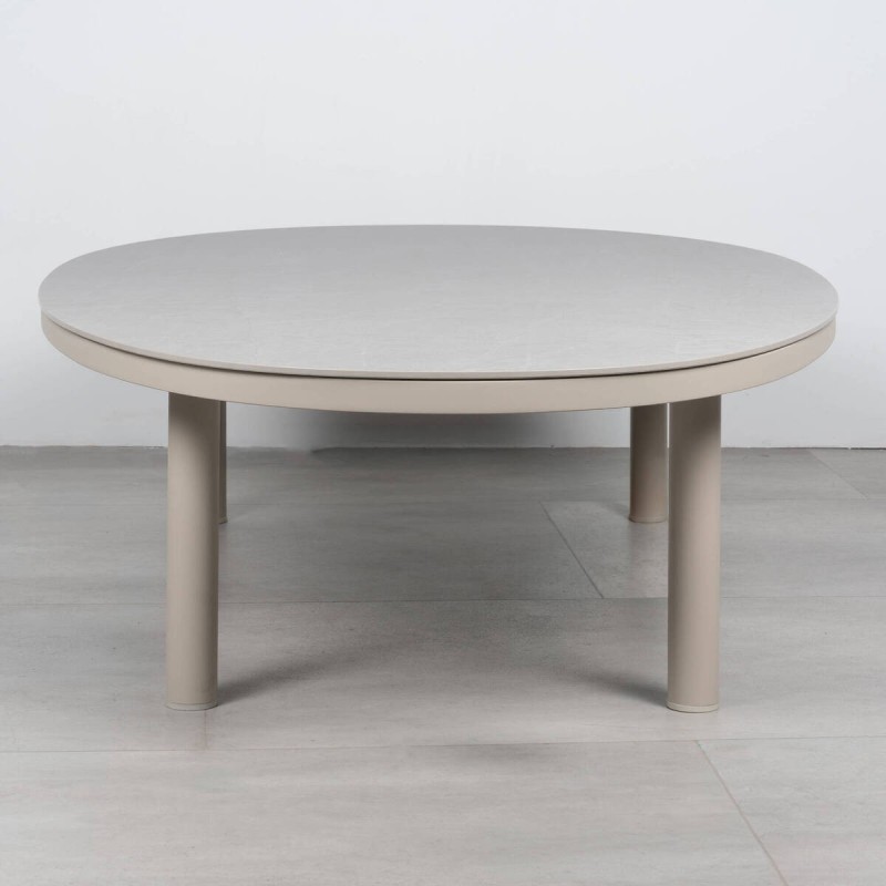 Mesa de Centro Exterior Ronda Ovalada con Tablero de Piedra 150cm