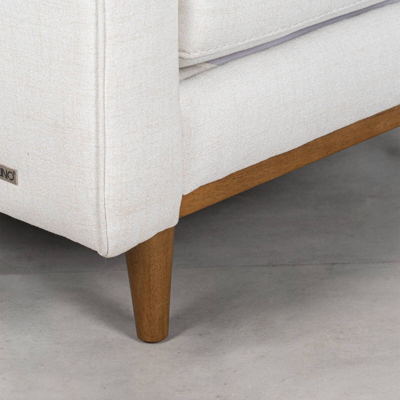 Zante Armchair Upholstered in Off-White Fabric