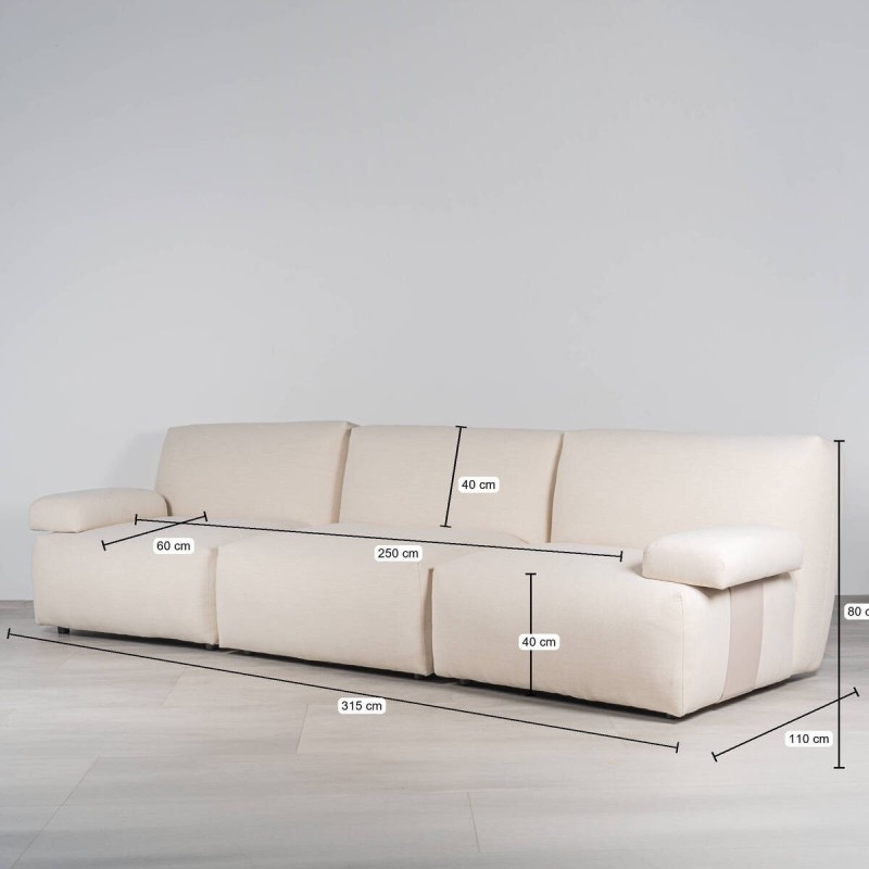 Sofá Modular Velay Beige 315 cm | Muebles Benítez