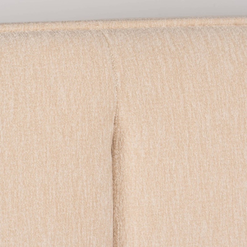 Aran Headboard Upholstered in Beige Velvet Chenille for 180cm Bed