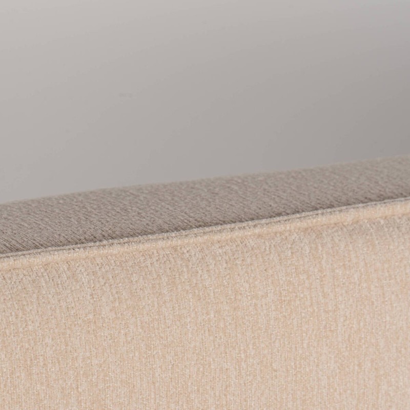 Aran Headboard Upholstered in Beige Velvet Chenille for 180cm Bed