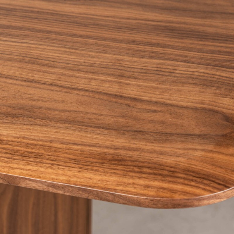 Teresa Rectangular Walnut Dining Table with Two Legs 220cm