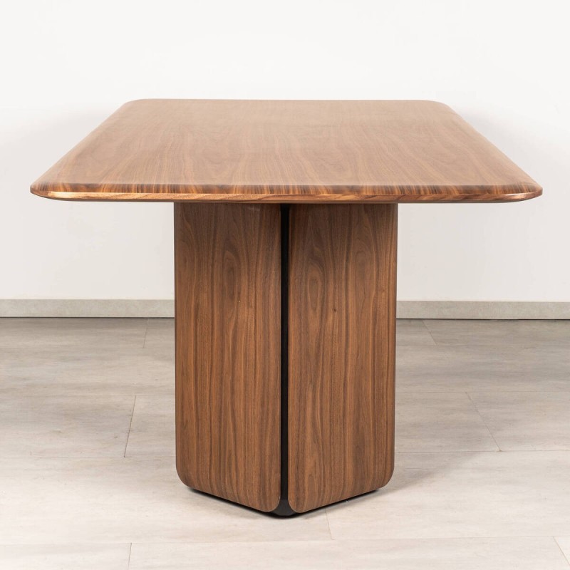 Teresa Rectangular Walnut Dining Table with Two Legs 220cm