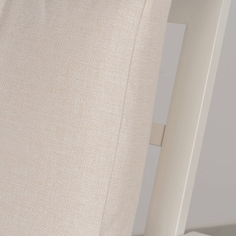 Tavira Outdoor Armchair, White Lacquered Aluminum and Sand Textilene Rope
