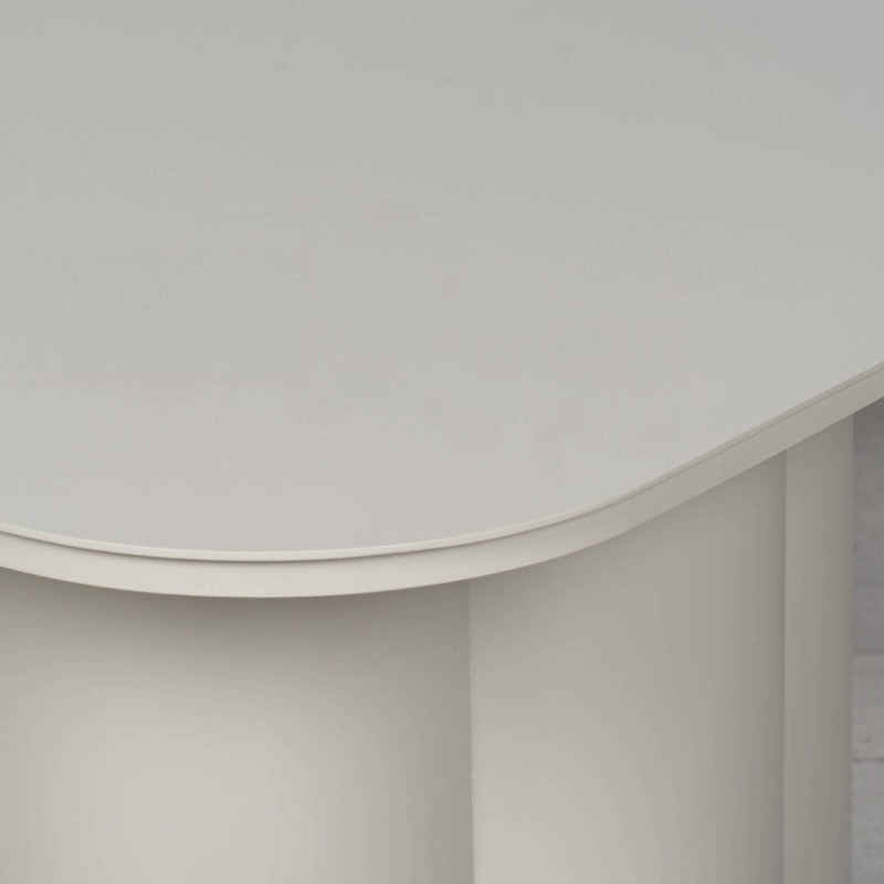Mesa de Centro Paxos Cuadrada Aluminio Gris Seda 73 cm