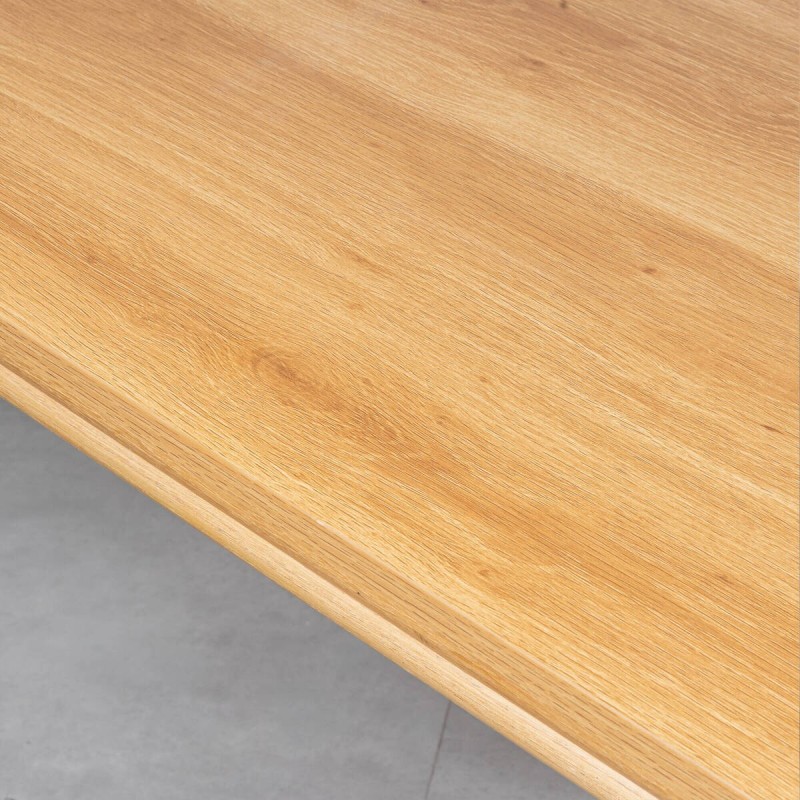 Limia Dining Table Oak Finish with Solid Legs 180cm