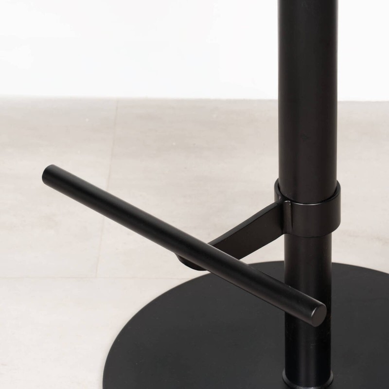 Kaladan Height Adjustable Stool with Footrest in Beige Fabric