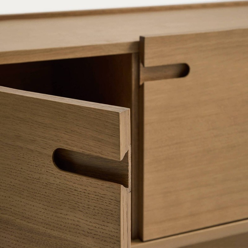 Mueble Arelida TV bajo de madera con 4 puertas