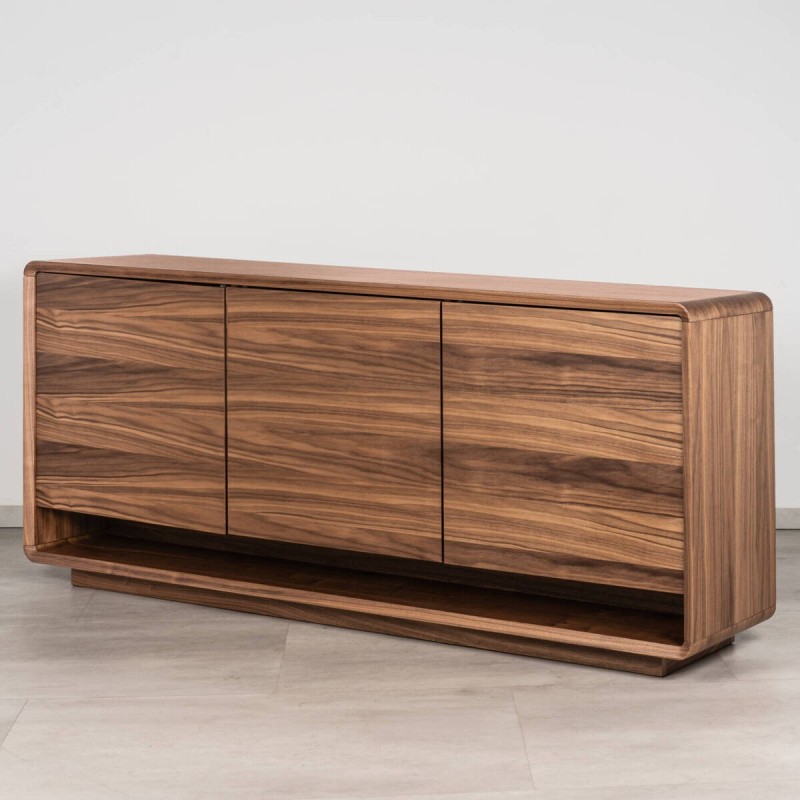 Aria Sideboard in Walnut Veneer with 3 Doors 180 cm