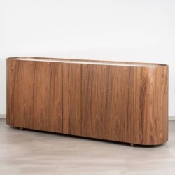 Antea dresser in Walnut veneer with White Lacquered Cover 200 cm