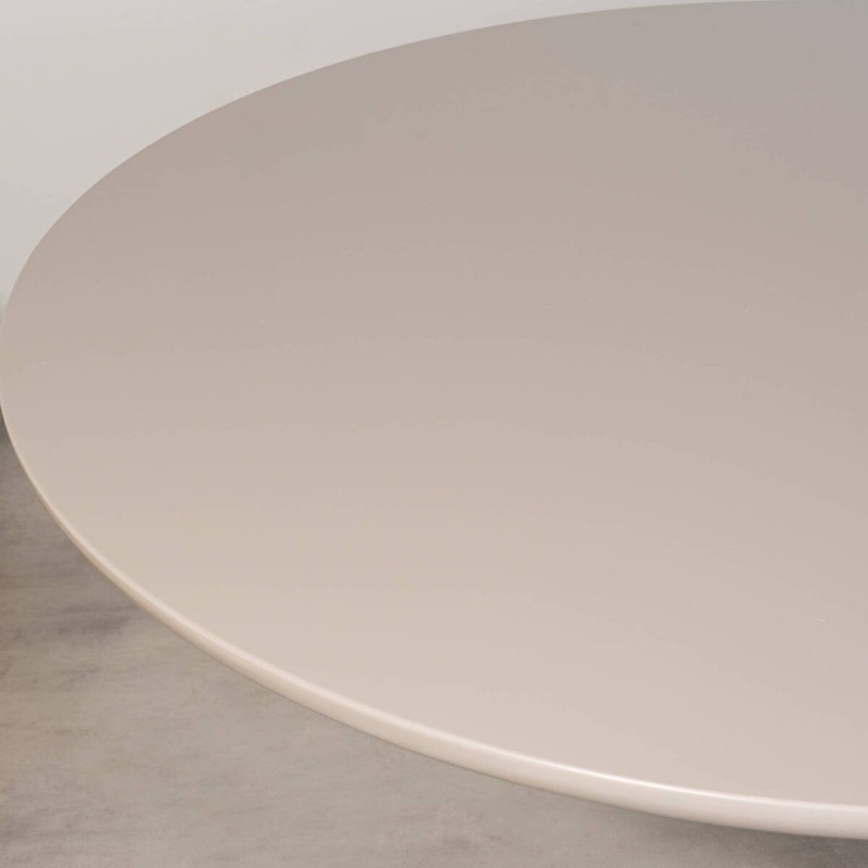 Menorca Oval Dining Table, High Gloss Ivory Lacquered, 240 cm