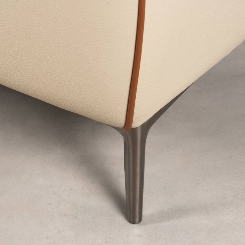 Prut 3-Seater Sofa with Italian Headrest in Toasted Beige 220 cm