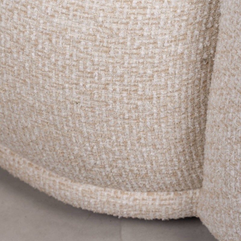 Nura swivel armchair upholstered in beige fabric