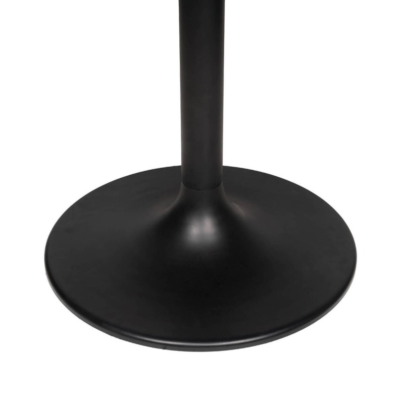 Altea round dining table in black marble and black metal base 120x76cm