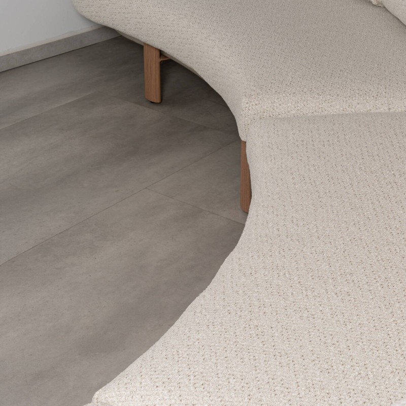 Sofá Modular exterior Bali en Aluminio con Cuerda Trenzada y Cojines en Crema