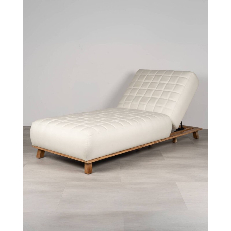 Icon Lounger with teak legs 213 x 89 x 41 cm