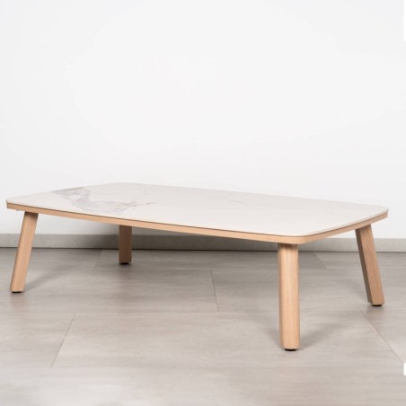 Mesa exterior Rail | Sinterizada y Patas Madera | Muebles a Benítez