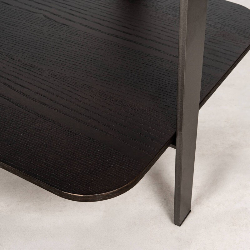 Consola Bruma en fresno negro y metal 121x42 cm | Muebles Benítez