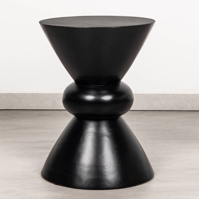 Lume side table, black mango wood, ø30 cm