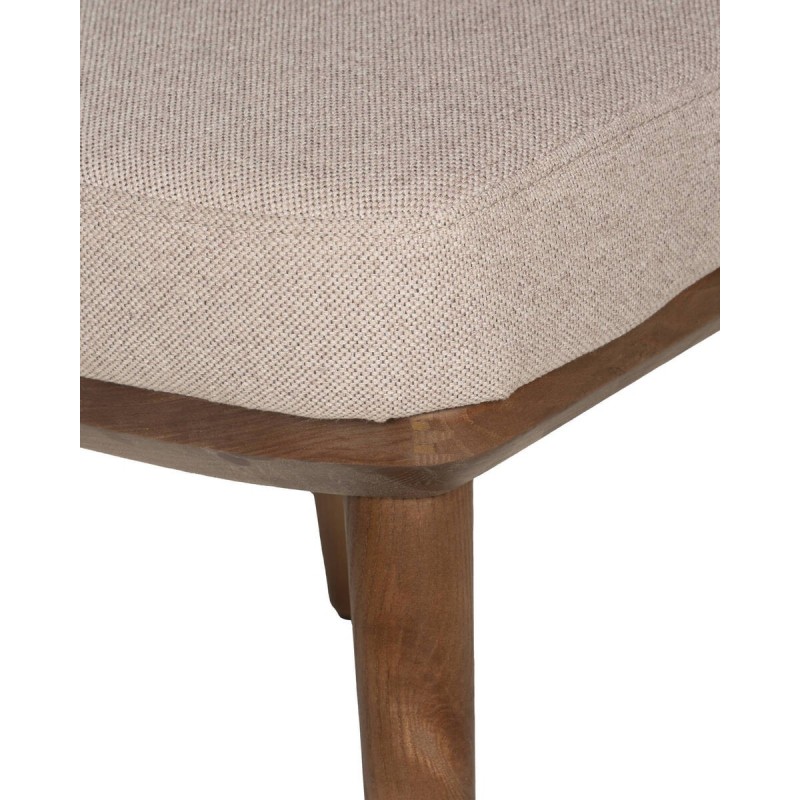 Gray upholstered walnut dining chair and walnut legs 58x48x82cm