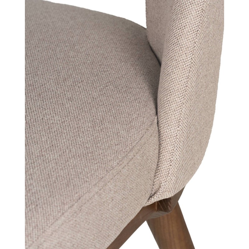 Gray upholstered walnut dining chair and walnut legs 58x48x82cm