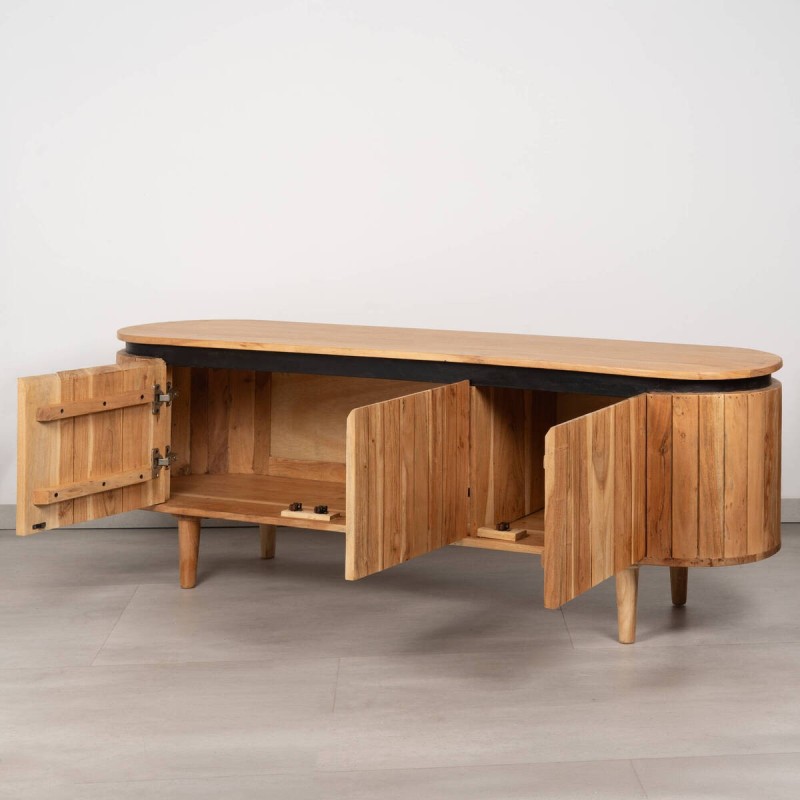 Marea TV stand in natural acacia wood, 160x40x55cm